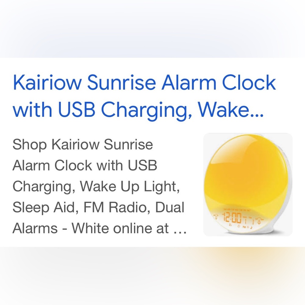 Kairiow Sunrise Alarm Clock with USB Port for Charging